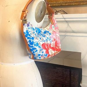 Dooney & Bourke white Paint Splatter Bucket Bag -NWOT